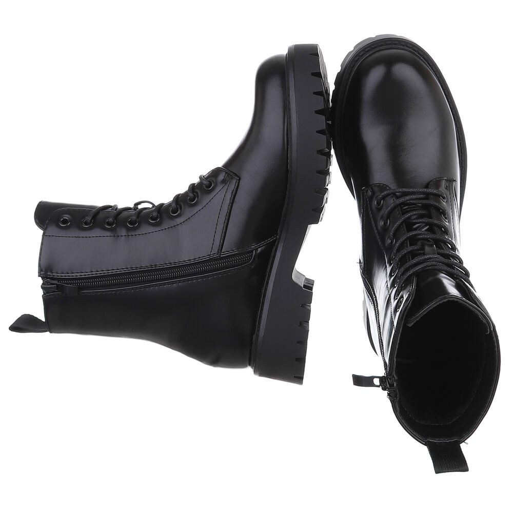 Ital-Design Robuste Damen Stiefeletten mit komfortabler Sohle Schnürstiefel günstig online kaufen