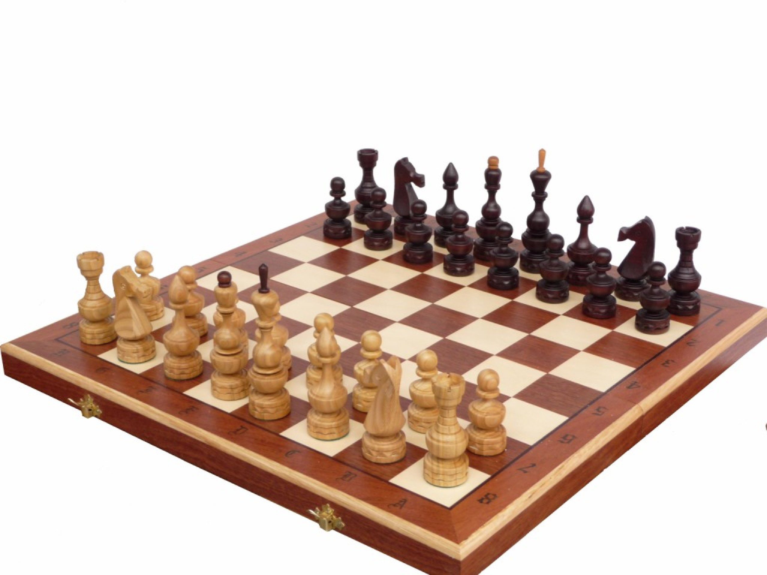 Holzprodukte Spiel Edles grosses Schach Schachspiel 50 x 50 cm intarsie NEU Holz