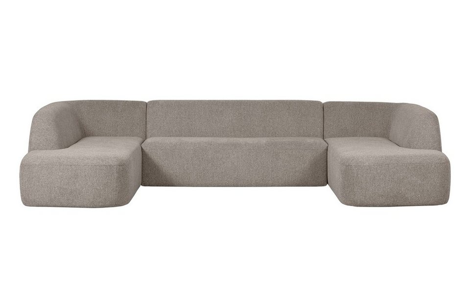 BePureHome Ecksofa U-Form Sofa Sloping - Chenille - Beige, freistellbar