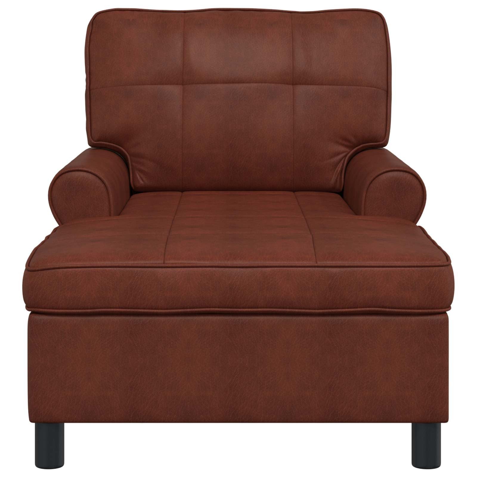vidaXL Chaiselongue Lounge-Liege Glänzendes Braun 91 x 157 x 91 cm Kunstleder, 1 Teile