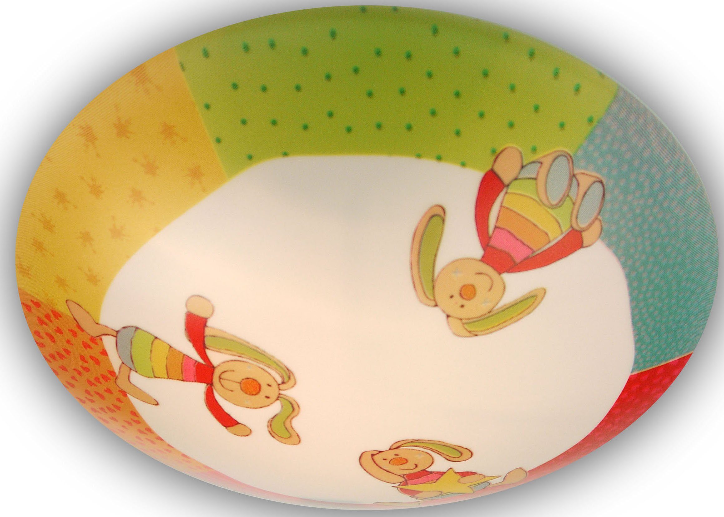 Deckenschale niermann Deckenleuchte Rabbit Rainbow Rainbow-Rabbit, ohne Leuchtmittel,