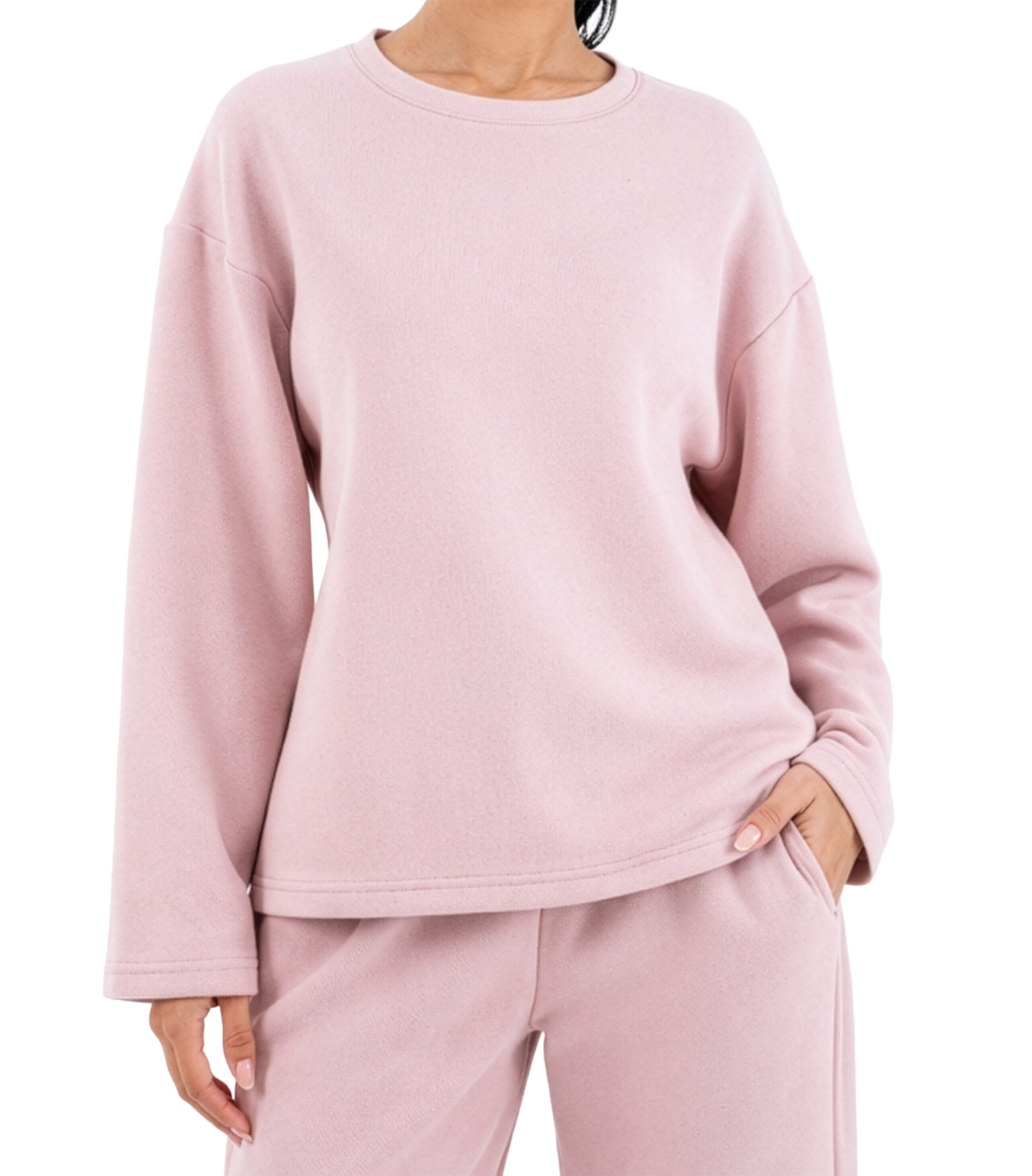 Smilodox Longsleeve Sirel, Langarmshirt Oversize Fit mit Rundhalsausschnitt, Sport Weiche Baumwolle, Lässige Silhouette, Rundhalsausschnitt, Alltag