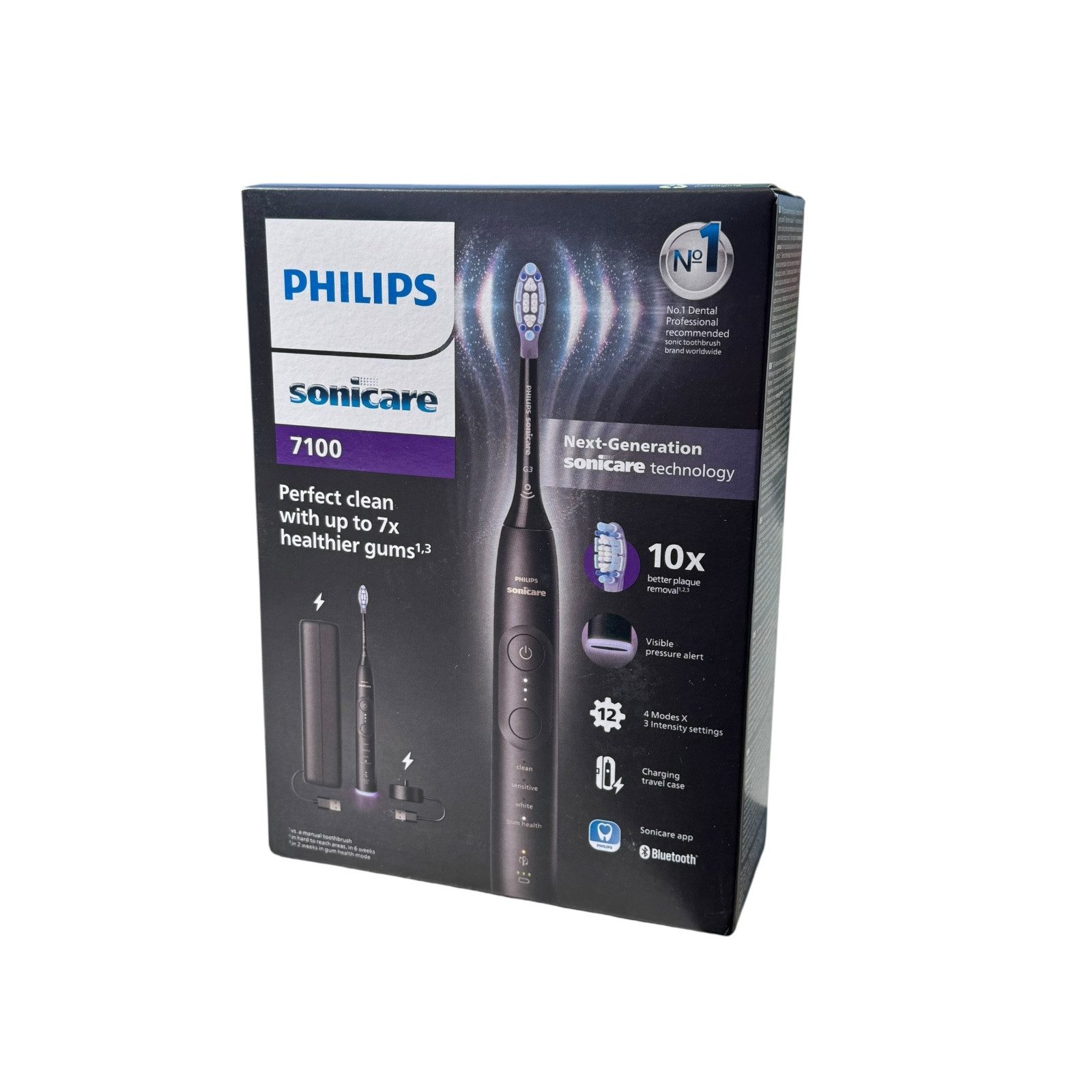 Philips Elektrische Zahnbürste PHILIPS SONICARE Series 7100 HX7421/01 schwarz