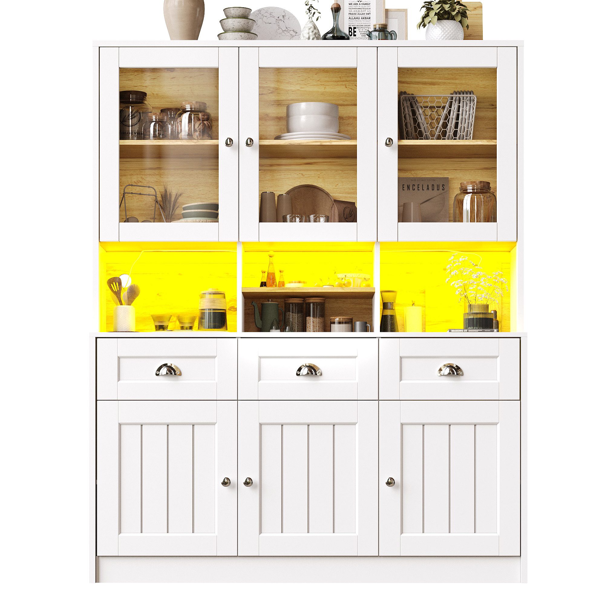 MODFU Hochschrank Multifunktionales,Sideboard (Küchenbuffet mit App-gesteue günstig online kaufen