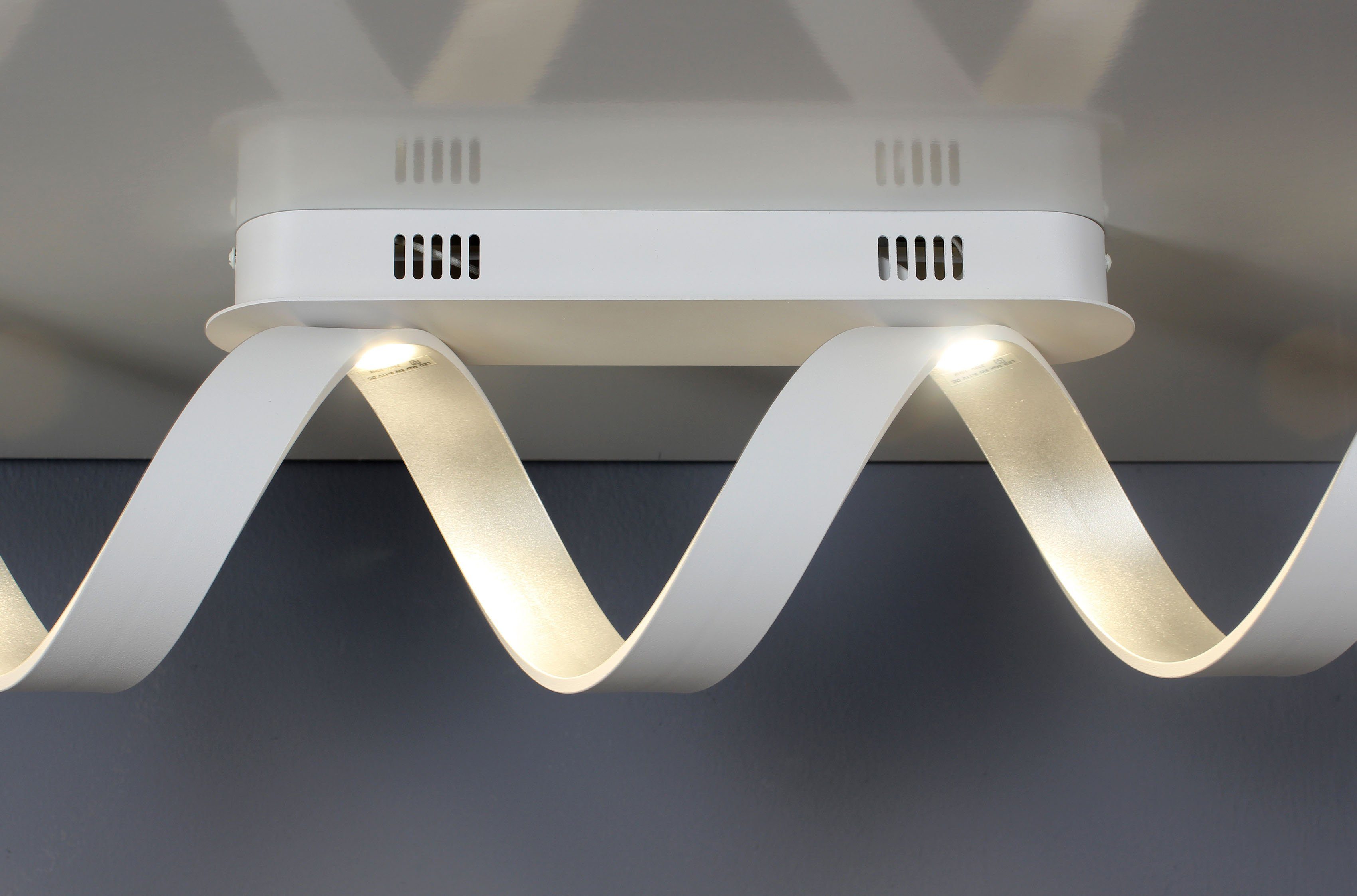 integriert, LUCE HELIX, fest LED Deckenleuchte Warmweiß Design LED
