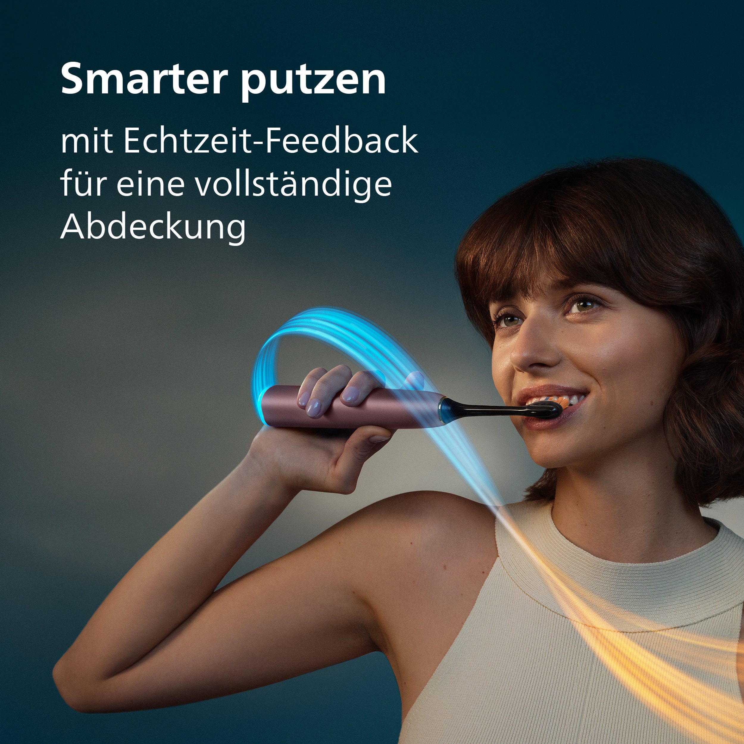 Philips Sonicare Elektrische Zahnbürste DiamondClean 9000 HX9213, Aufsteckbürsten: 1 St., mit Smart-Sensoren und 7 Putzprogrammen, inkl. Reiseladeetui