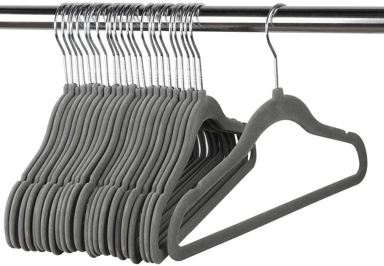 ElitVita Kleiderbügel 10-100 Stück Kinder Kleiderbügel, Samt, Anti-Rutsch, günstig online kaufen