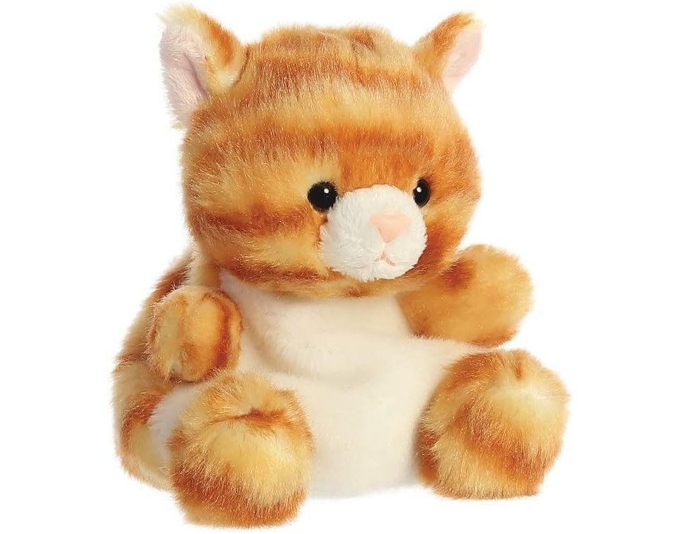 Aurora World Plüschfigur Aurora 33473 - Palm Pals Katze Meow Kitty, orange, Plüschtier, 13 cm