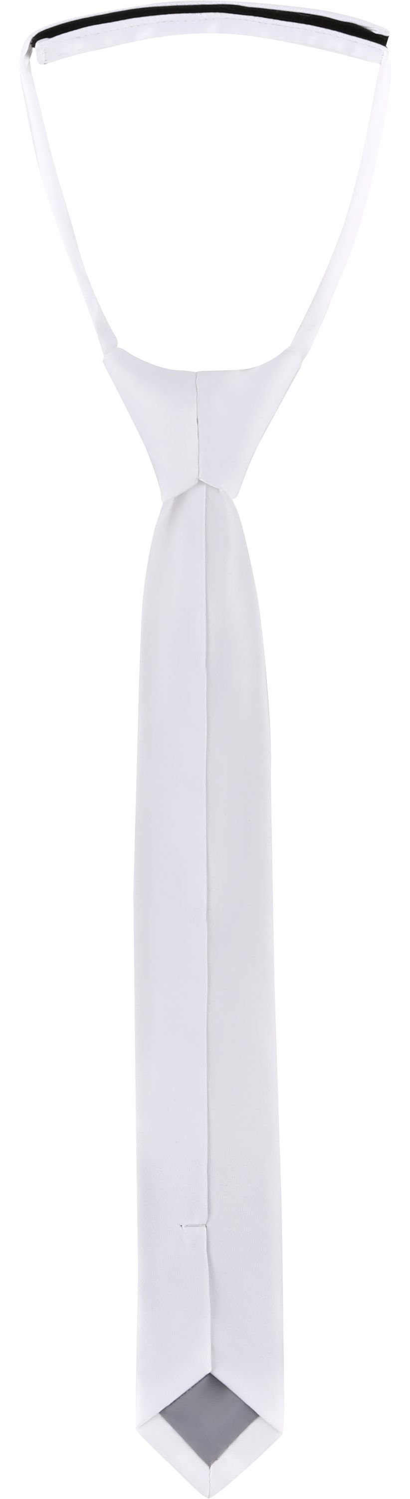 (Set, Ladeheid x KJ 1-St) Kinder 4cm) (31cm Weiß Jungen Krawatte Krawatte
