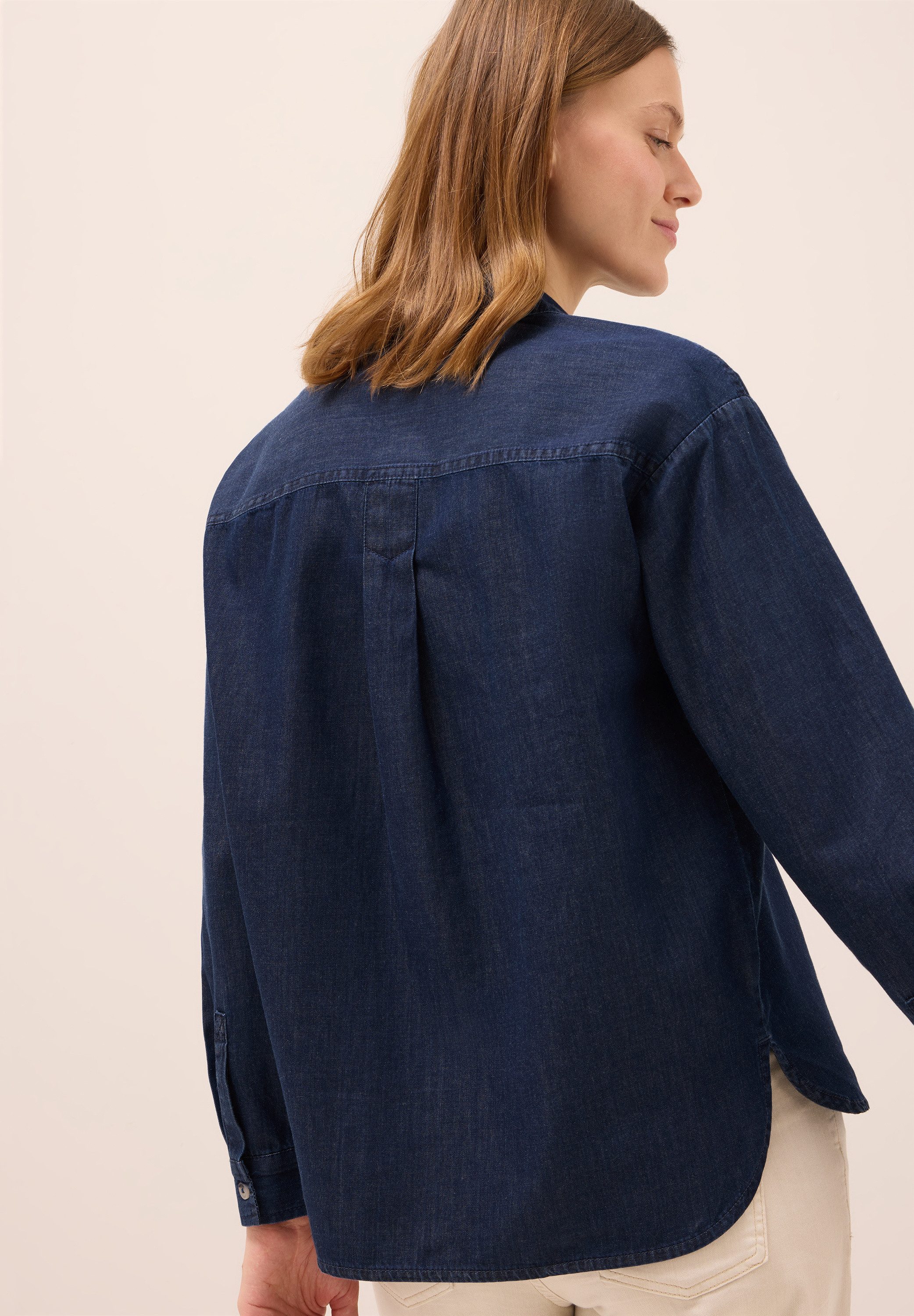 CECIL Hemdbluse im Denim-Look günstig online kaufen