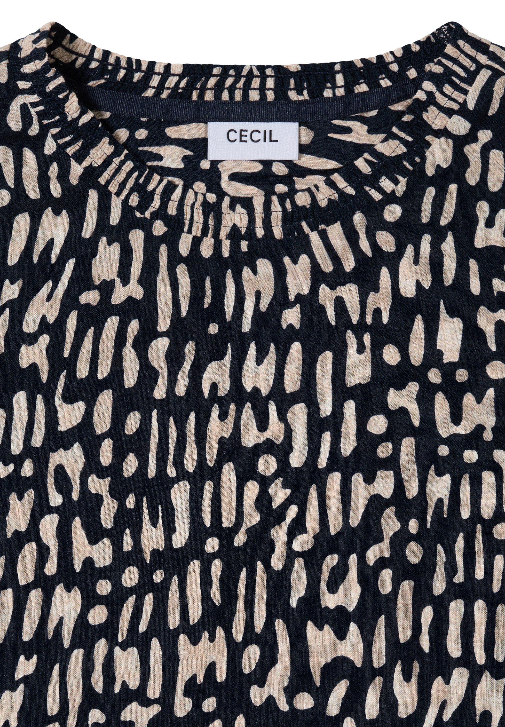 CECIL Langarmbluse mit grafischem Muster