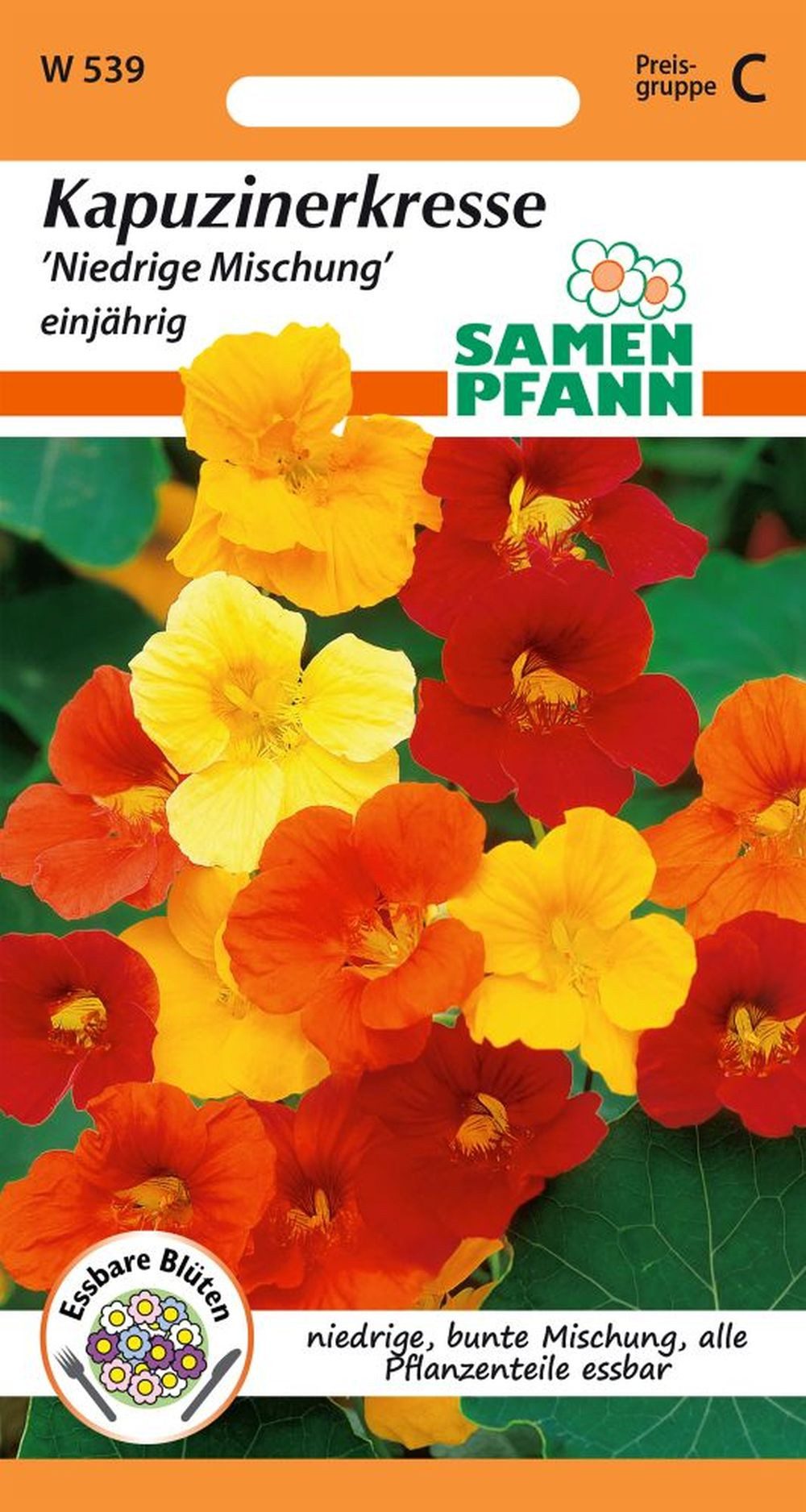 SAMEN PFANN Kräutersamen Kapuzinerkresse, niedrige Mischung - Kapuzinerkresse-Samen Samen, Tropaeolum majus