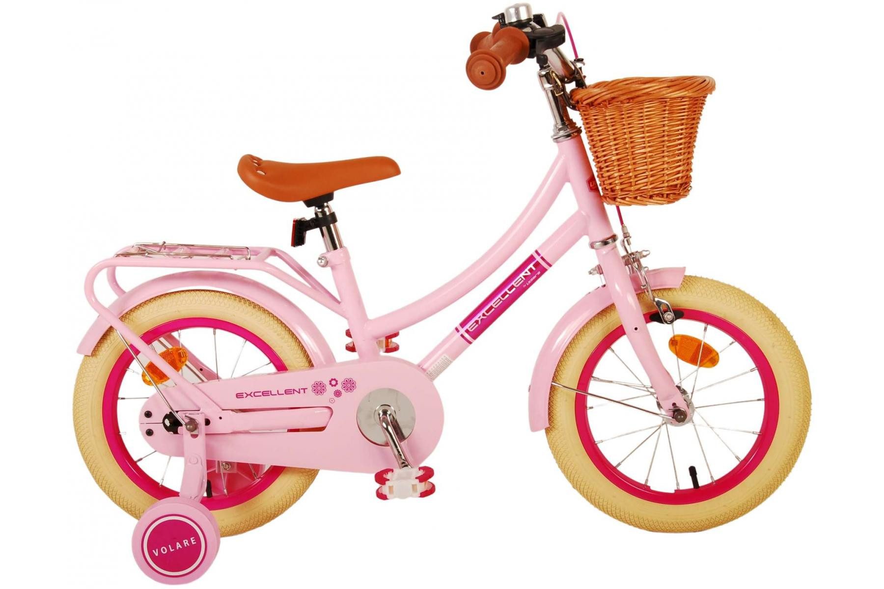 Kinderfahrrad Volare Excellent - Mädchen - 14 Zoll - Rosa