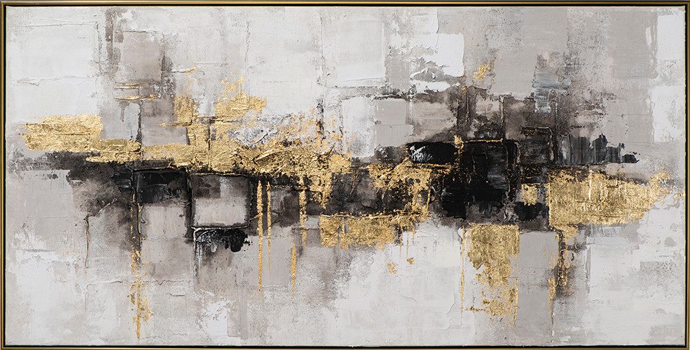 ArtUniverse Gemälde Goldstaub 72,5x142,5 cm, Abstrakt