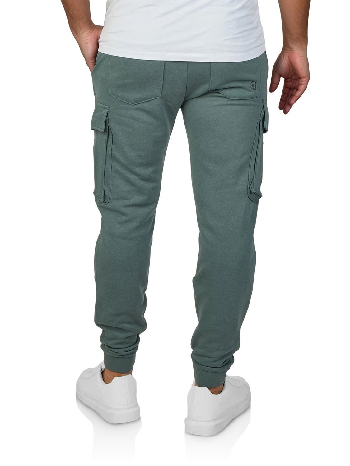 riverso Sweathose Herren Trainigshose RIVLoris Regular Fit Jogginghose mit Cargotaschen
