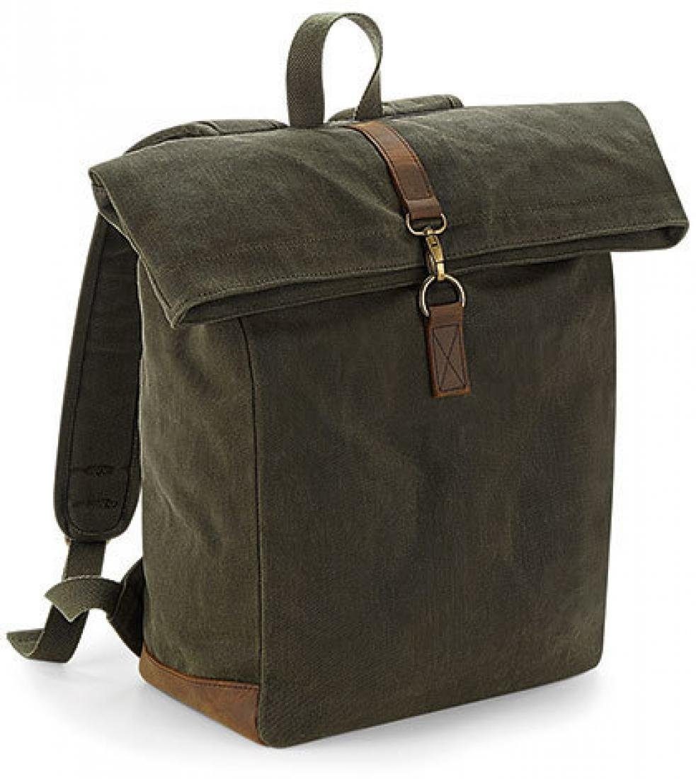 Quadra Freizeitrucksack Rucksack Heritage Waxed Canvas, 53 x 31 x 14 cm