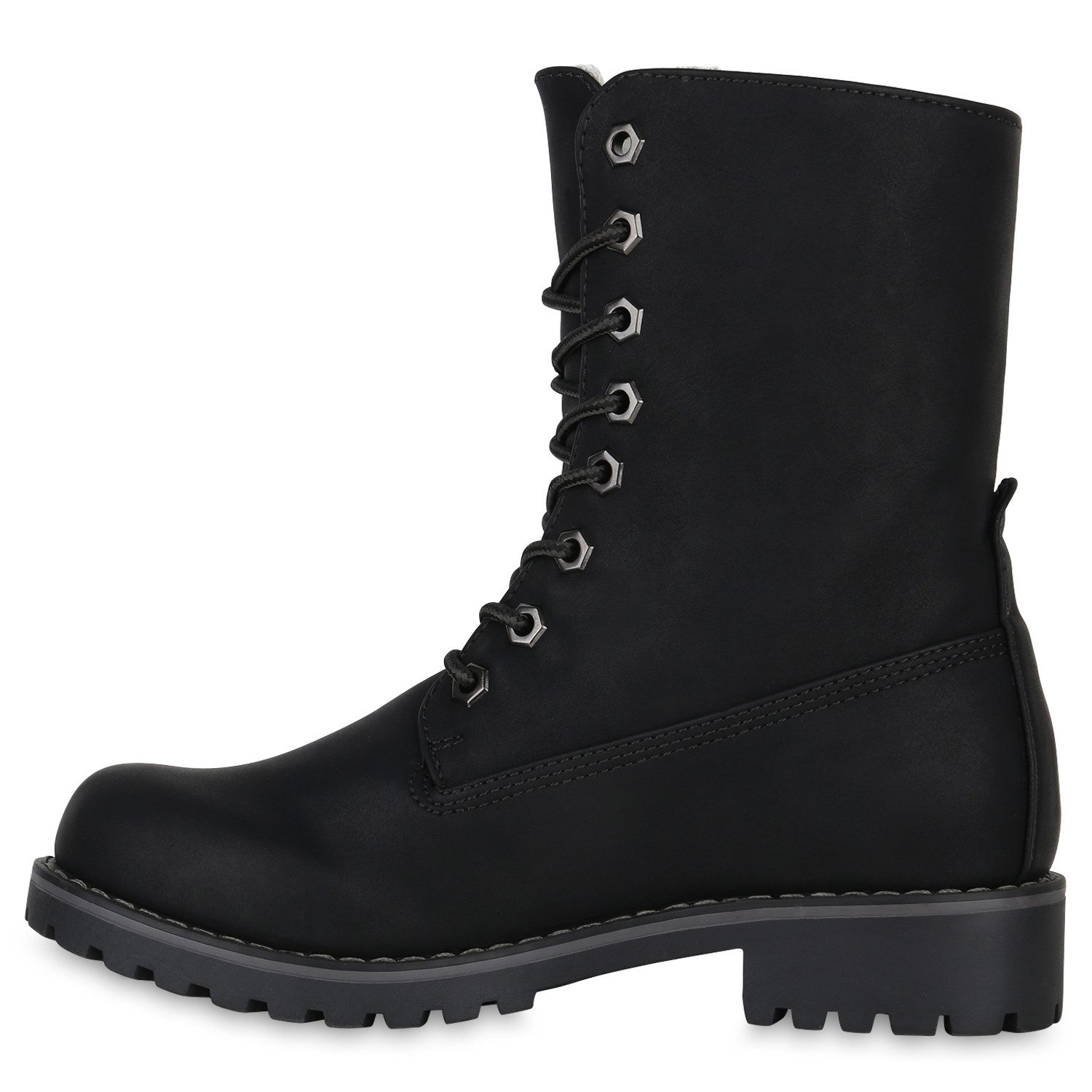 VAN HILL 813135 Schnürstiefelette Schnürstiefeletten Damen Warm Gefütterte Stiefeletten Stiefel