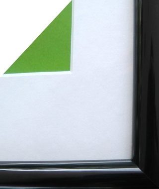 Oslo MasterLine Einzelrahmen Bilderrahmen 9 x 13 cm Kunststoff mit Glasscheibe und Aufsteller, B+H, schwarz, schmales Profil