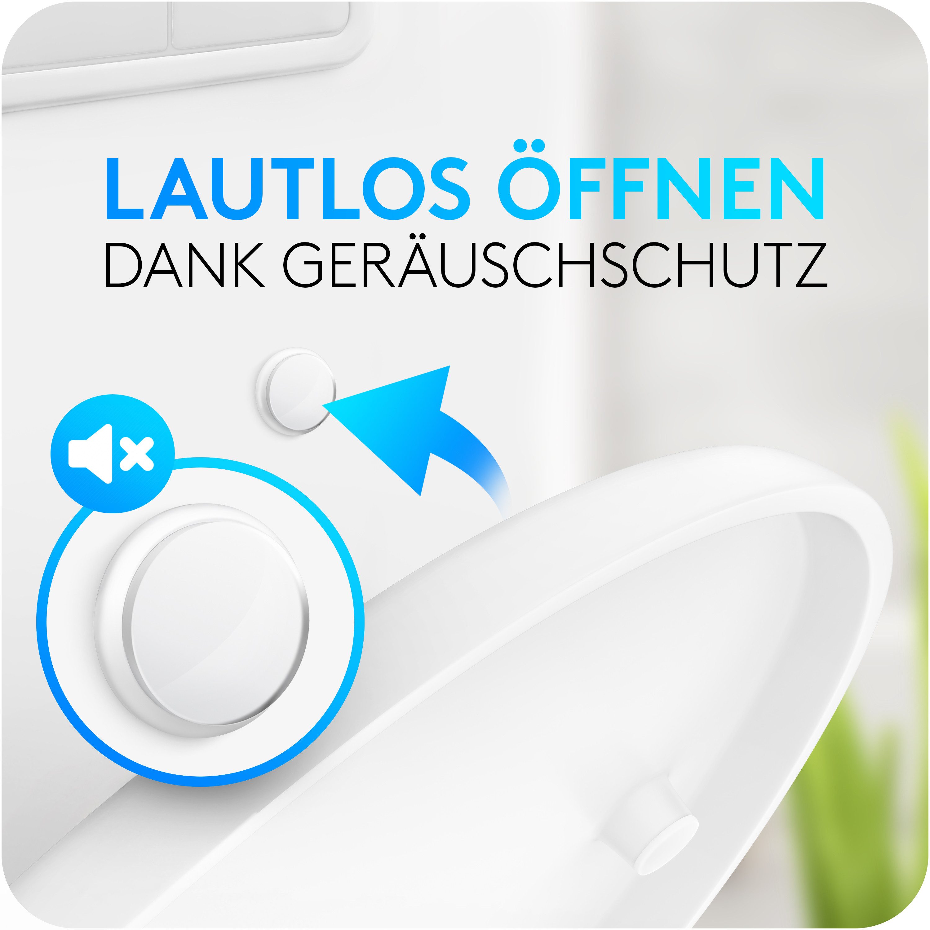 BRILLSTERN WC-Sitz BRILLSTERN - Toilettendeckel Absenkautomatik abnehmbar 43,7 X 36,2 cm (inkl. Befestigungsmaterial), Absenkautomatik, zur Reinigung abnehmbar, – Bild 5 von 5