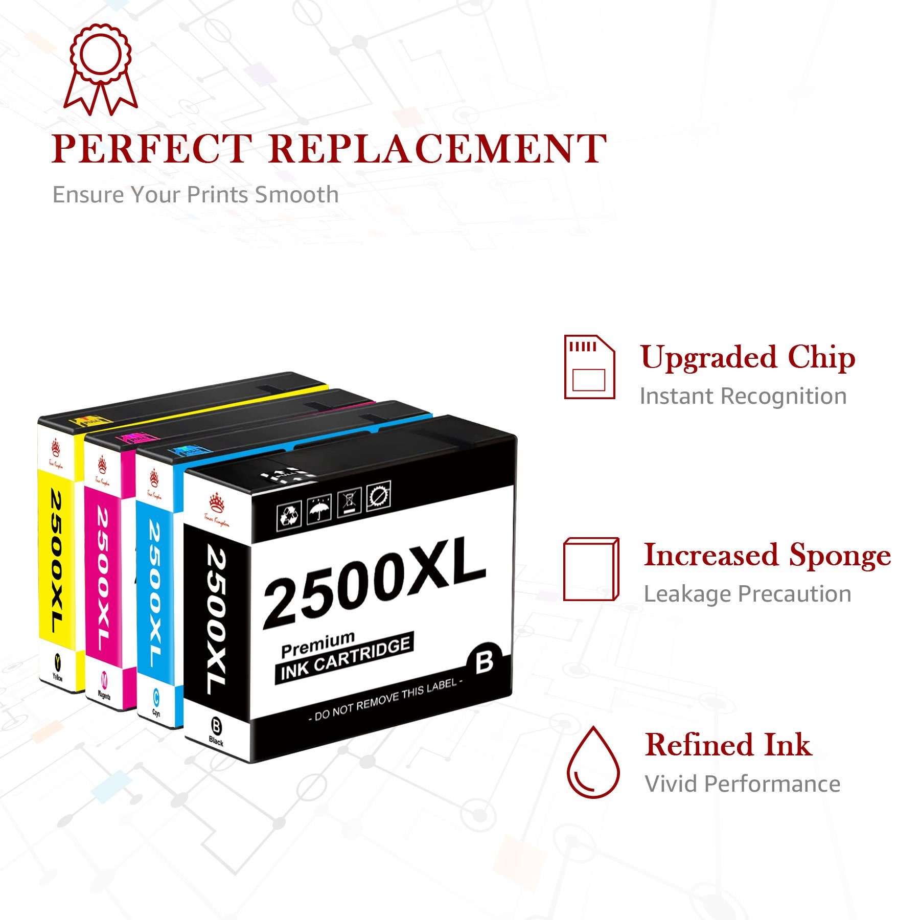 MB5300 PGI-2500 MB5150 Kompatibel Toner Maxify MB5350 (Canon MB5050 Schwarz Canon MB5100 MB5400) MB5155 MB5450 Multipack IB4000 1x MB5000 für XL 2500XL Kingdom IB4050 MB5455, IB4150 Tintenpatrone