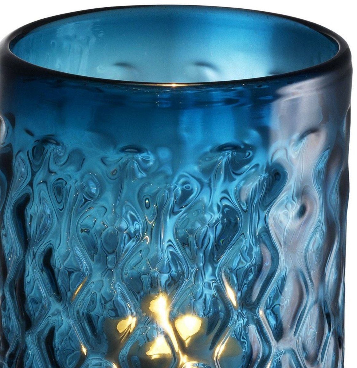 Kerzenleuchter Deko Restaurant cm Blau Casa Kerzenleuchter Accessoires - Glas Luxus H. & 20 Ø x Padrino Hotel 28