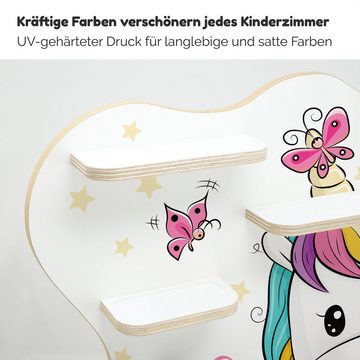 stadtecken Kinderregal Holzregal für Musikbox, Passend für die Toniebox und ca. 50 Tonies