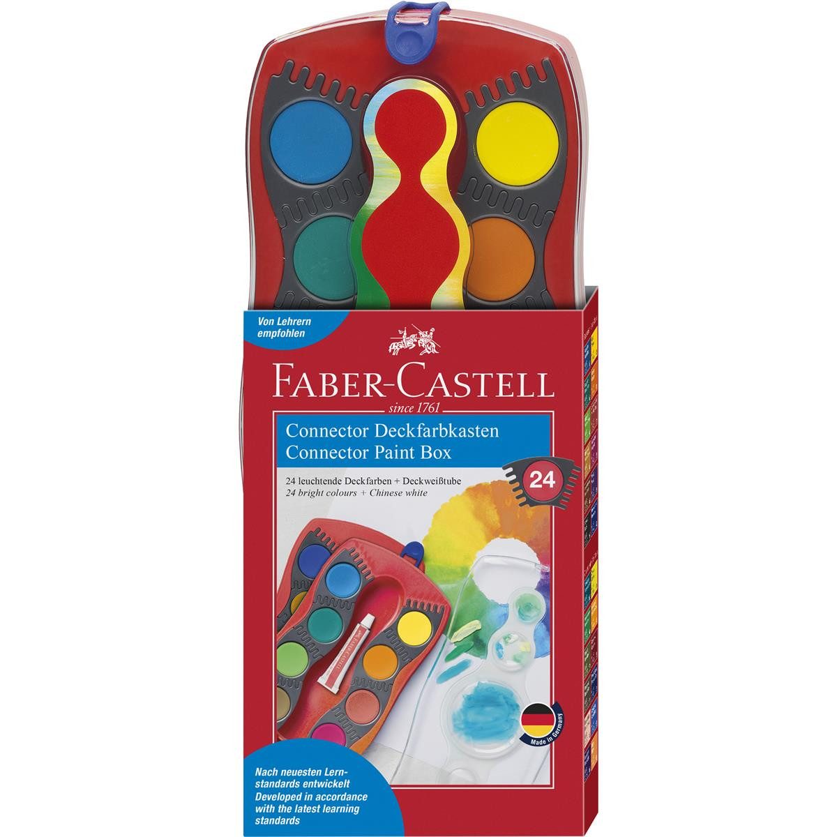 Faber-Castell Farbkasten Faber-Castell Connector Farbkasten - 24 Farben - rot
