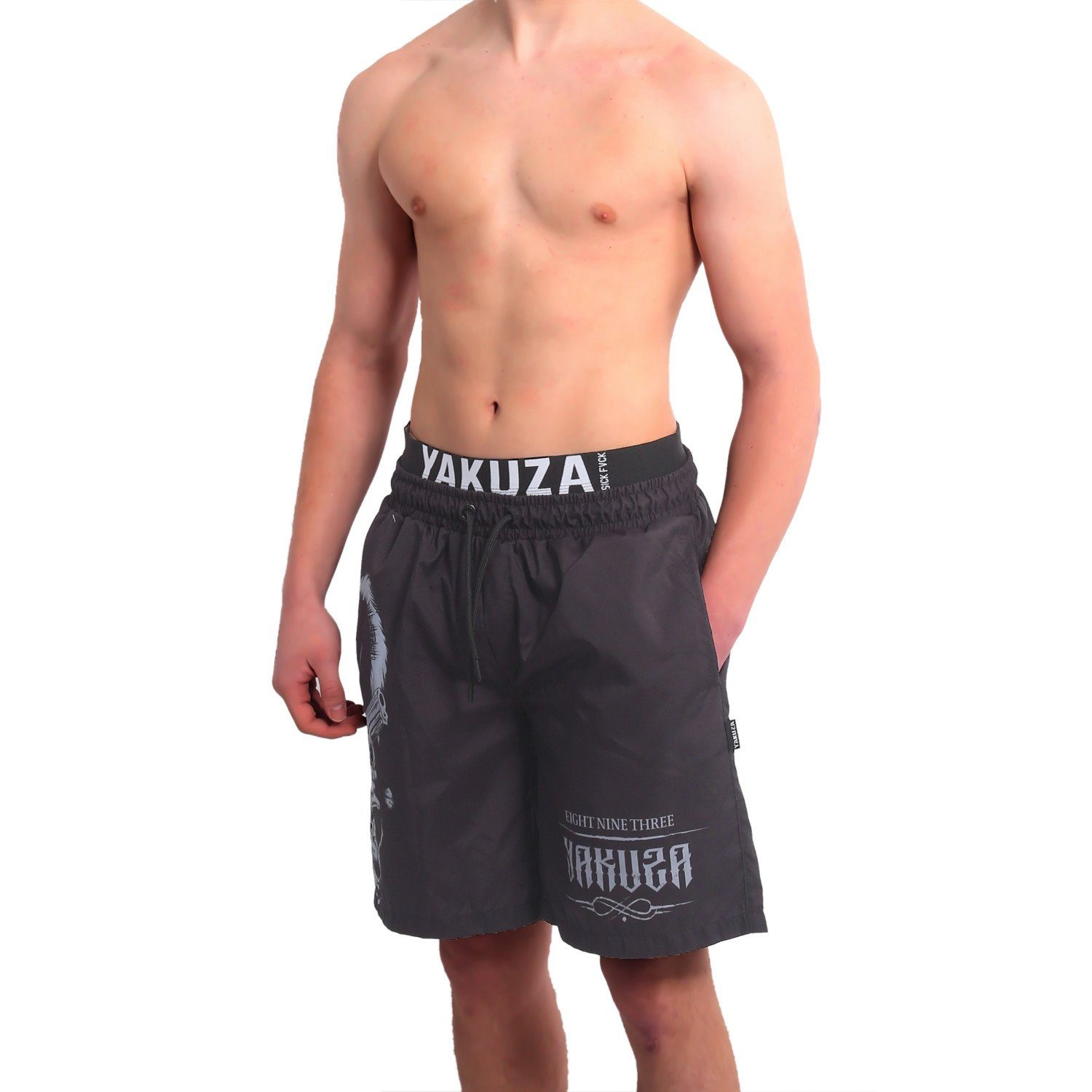 YAKUZA Boardshorts Armed Clown mit Doppelbund