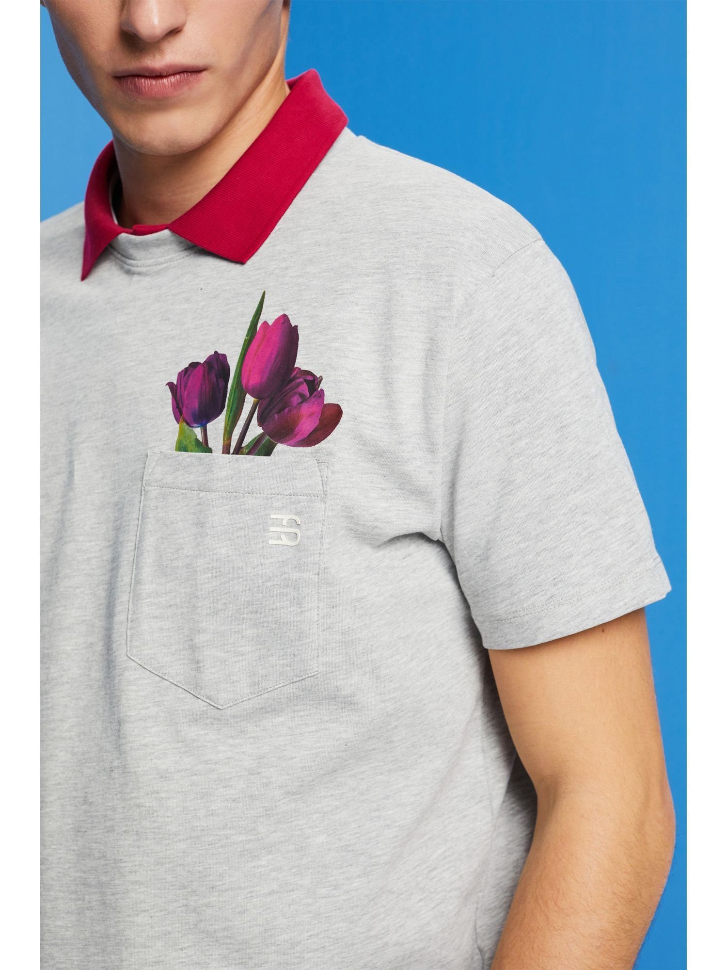 an Tasche Print der Jersey-T-Shirt (1-tlg) T-Shirt mit Esprit