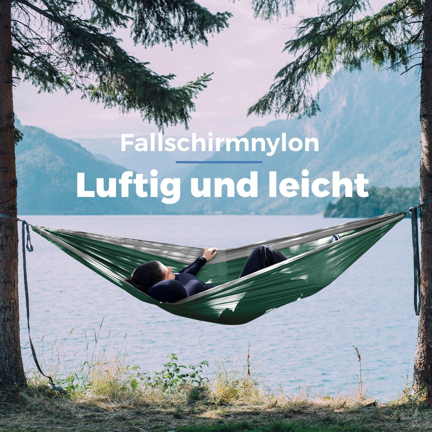 SVITA Hängematte SVITA Outdoor Hängematte, aus Fallschirmnylon – Bild 2 von 5
