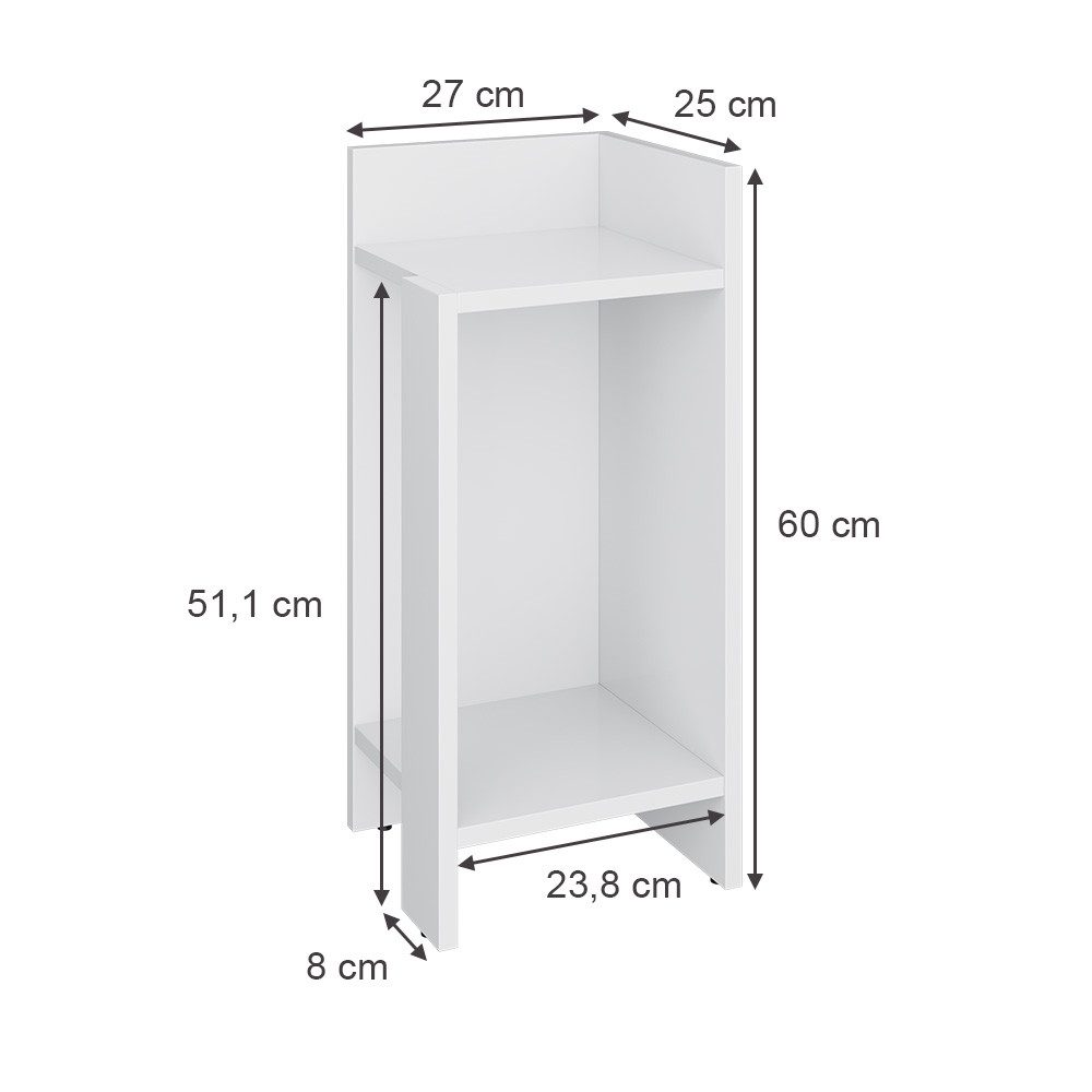 Vicco Nachtschrank Lenar, Weiß, 27 x günstig online kaufen