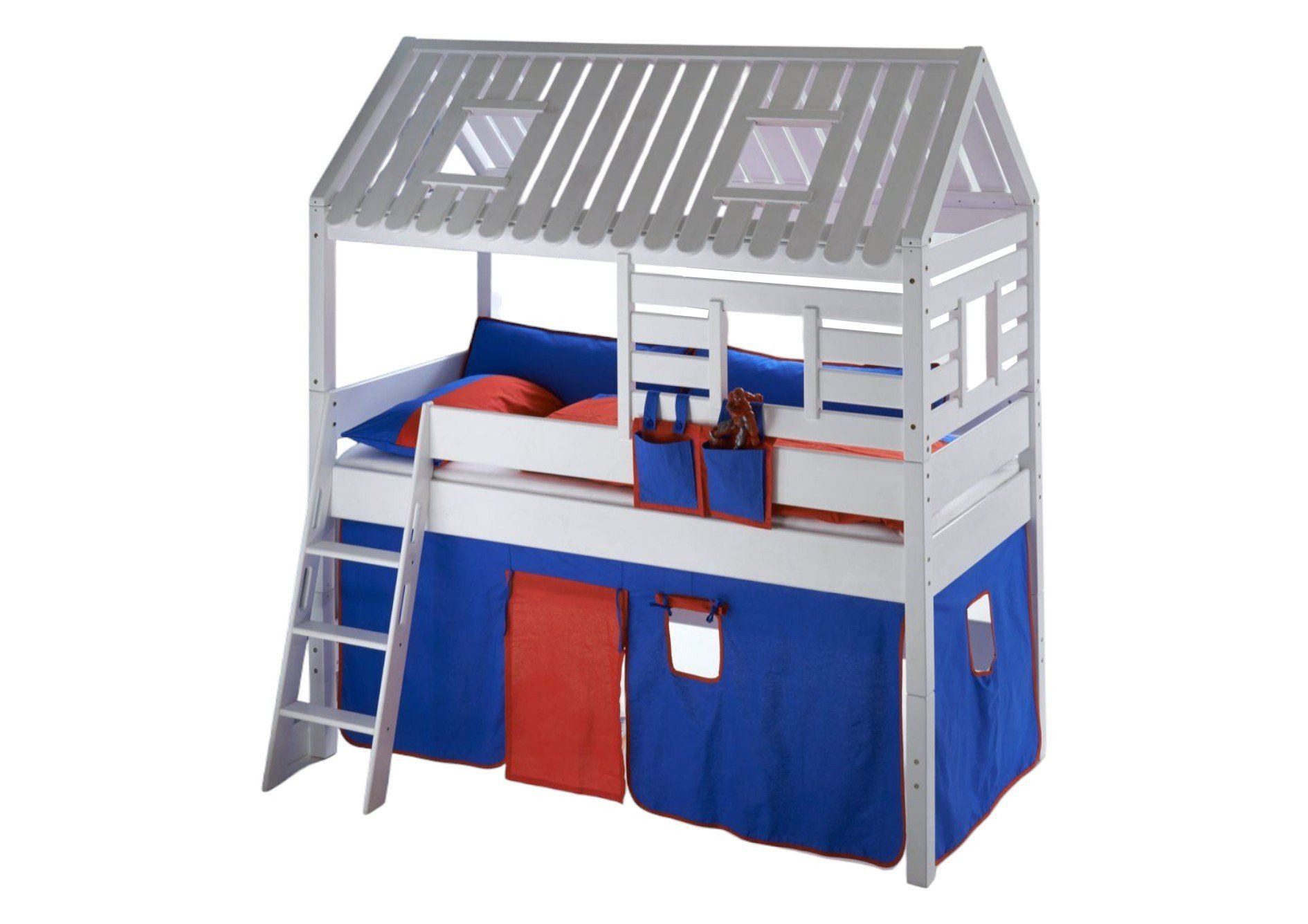 58 aufm Kessel Bettgestell Spielbett Giada 210x110x222 Hochbett Massivholz günstig online kaufen