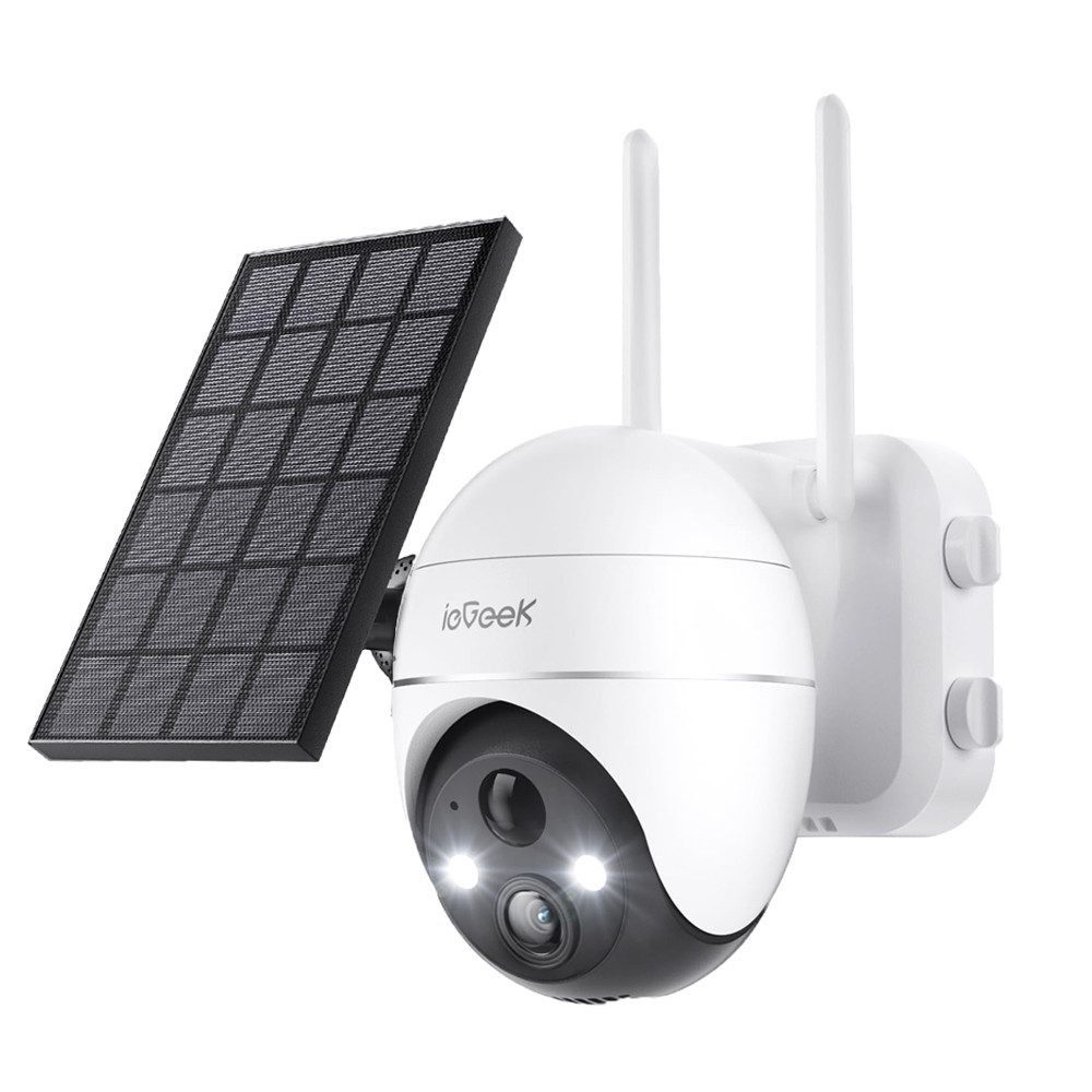 TWUFY Überwachungskamera ieGeek 2K 5MP PTZ WLAN Kamera Überwachung Außen mit Solarpanel (Outdoor, Außenbereich, Aussen, außen/innen, Überwachungskamera Aussen Akku Solar, 1-tlg., PIR Bewegungsmelder 2,4GHz WiFi Farbnachtsicht Zwei-Wege-Audio, solar Kamera Überwachung außen Mit der Familie teilen)