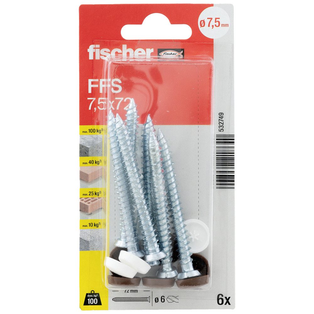 Thumbnail - Fischer Dübel-Set Fischer 532750 FFS 7,5 x 92 K NV Fensterrahmendübel 92 mm 1 Set