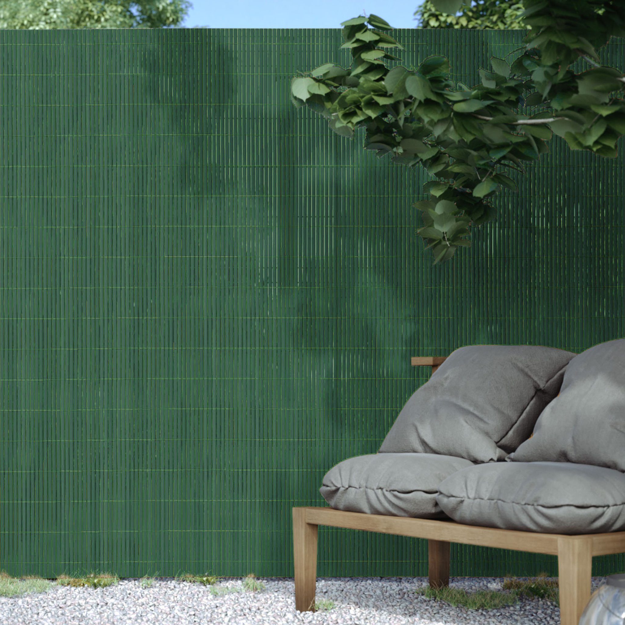 paramondo Sichtschutzzaunmatten PVC Sichtschutzmatte StrongLine, 80 x 300 cm, grün, (1-St), langlebig, witterungsbeständig, pflegeleicht