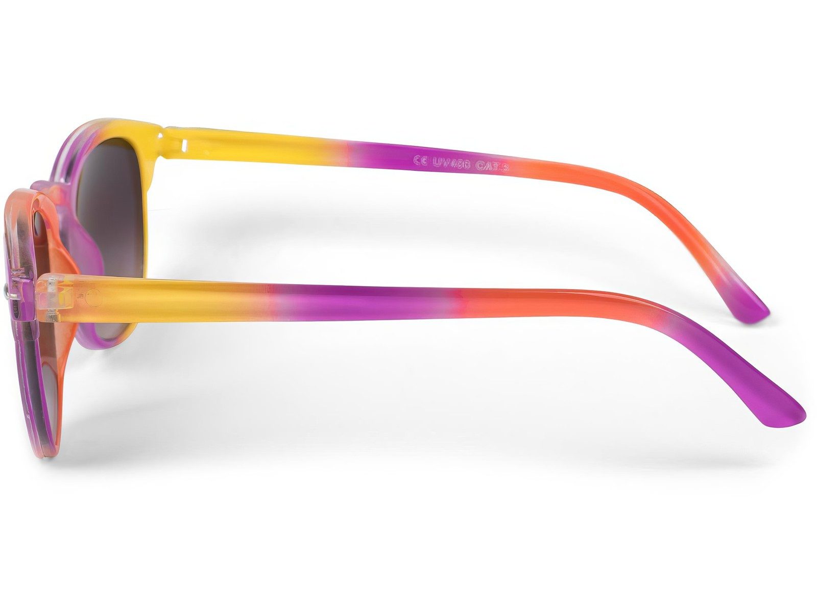styleBREAKER Wayfarer Kinder Nerd Sonnenbrille in Regenbogen Farben (1-St)
