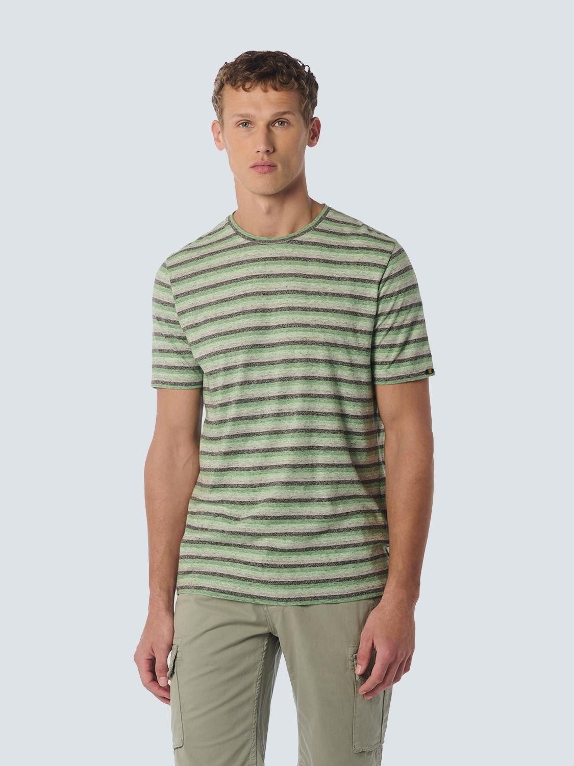 NO EXCESS T-Shirt T-Shirt Crewneck Melange Stripes