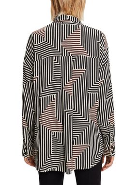 Esprit Langarmbluse Button-Down-Hemd mit Print