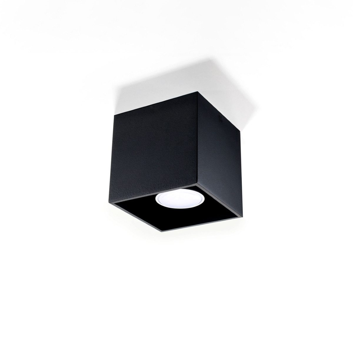 SOLLUX lighting Deckenleuchte Deckenleuchte Quad 1 Schwarz, Nicht enthalten