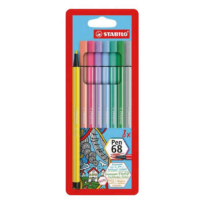 STABILO Filzstift Pen 68 Pastell, wasservermalbar