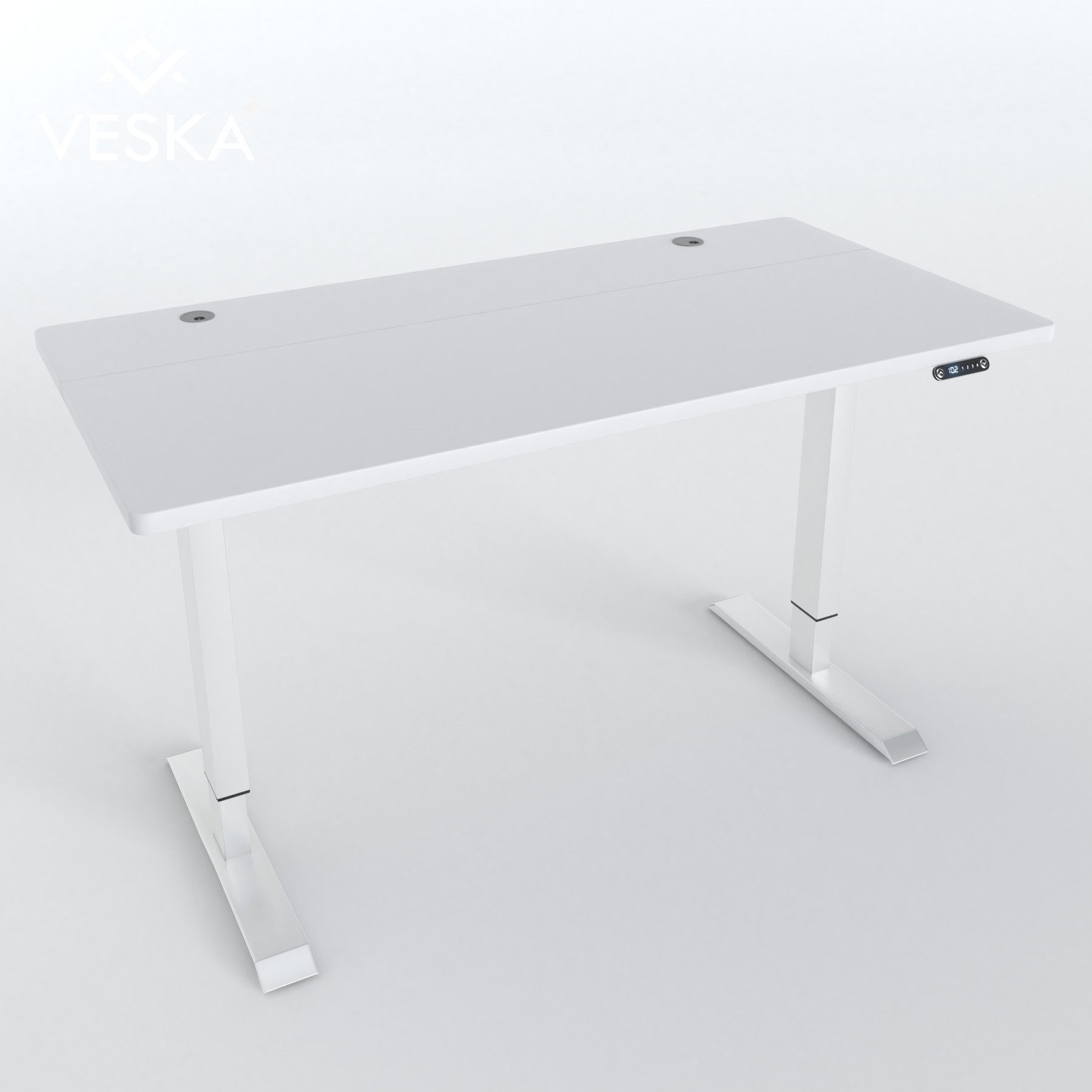 VESKA Schreibtisch Höhenverstellbar 140 x 70 cm - Bürotisch Elektrisch (mit günstig online kaufen