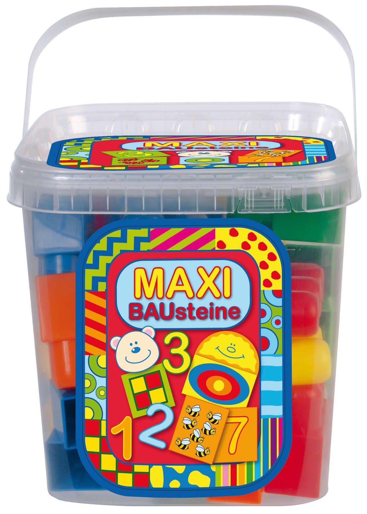 Dohany Maxi Bloxx Steckbausteine Bauklötze im Eimer 34 st Spielbausteine, (34 St)