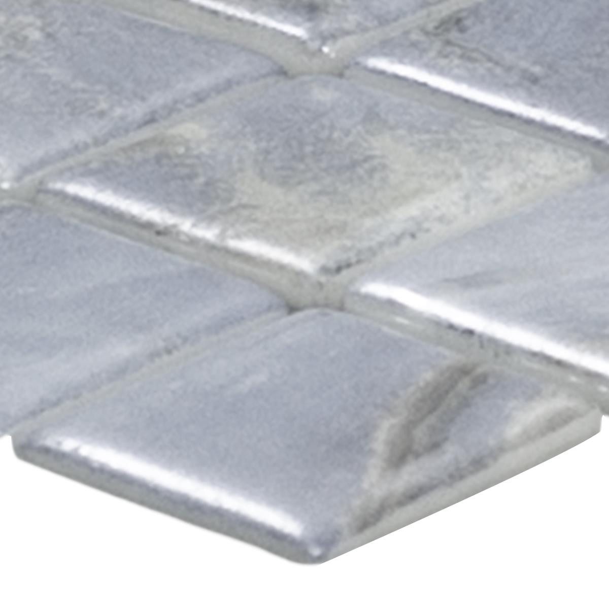 Mosafil Mosaikfliesen Muster von Glas Schwimmbad Pool Mosaik Alassio 25, Glas-Ecoglas 10.000x10.000, grau, Punktverklebt - Frostsicher - Wasserdicht - Wasserfest - Rutschfest