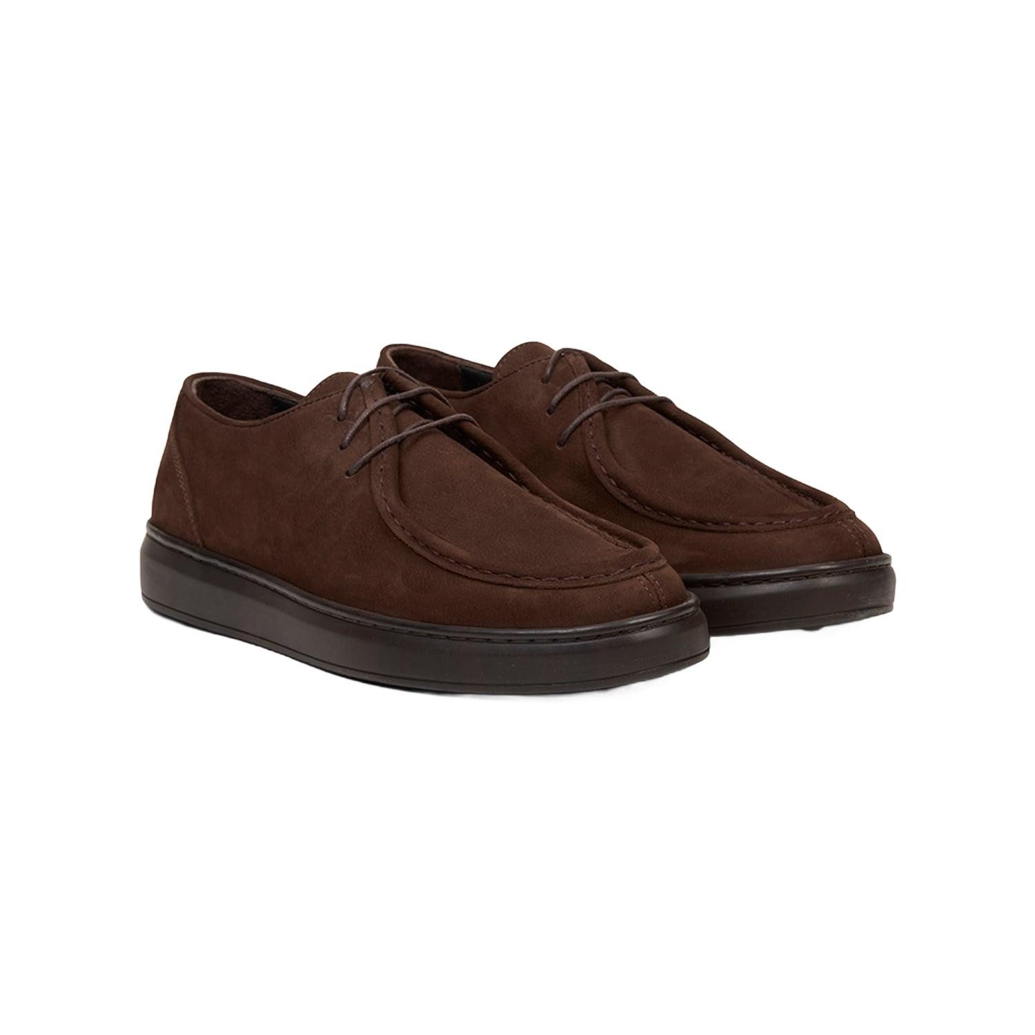 DESA Herren-Schnürschuhe aus Nubukleder für den Alltag Daunenschuh