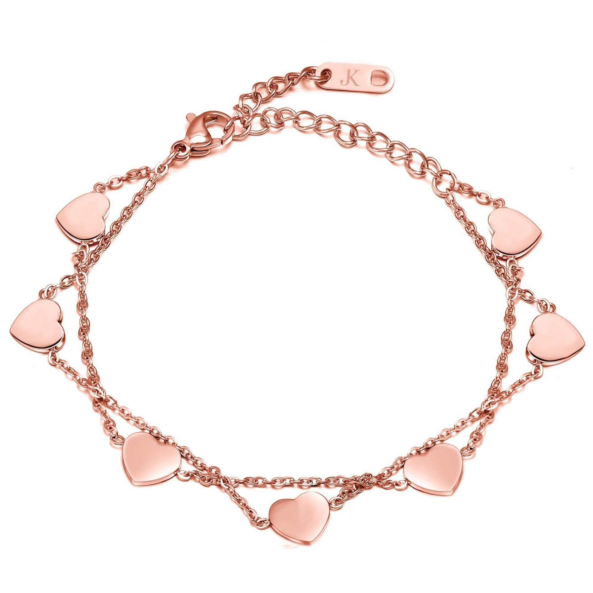 Kim Johanson Armband 7 Herzen (1-tlg), aus Edelstahl, verstellbar günstig online kaufen