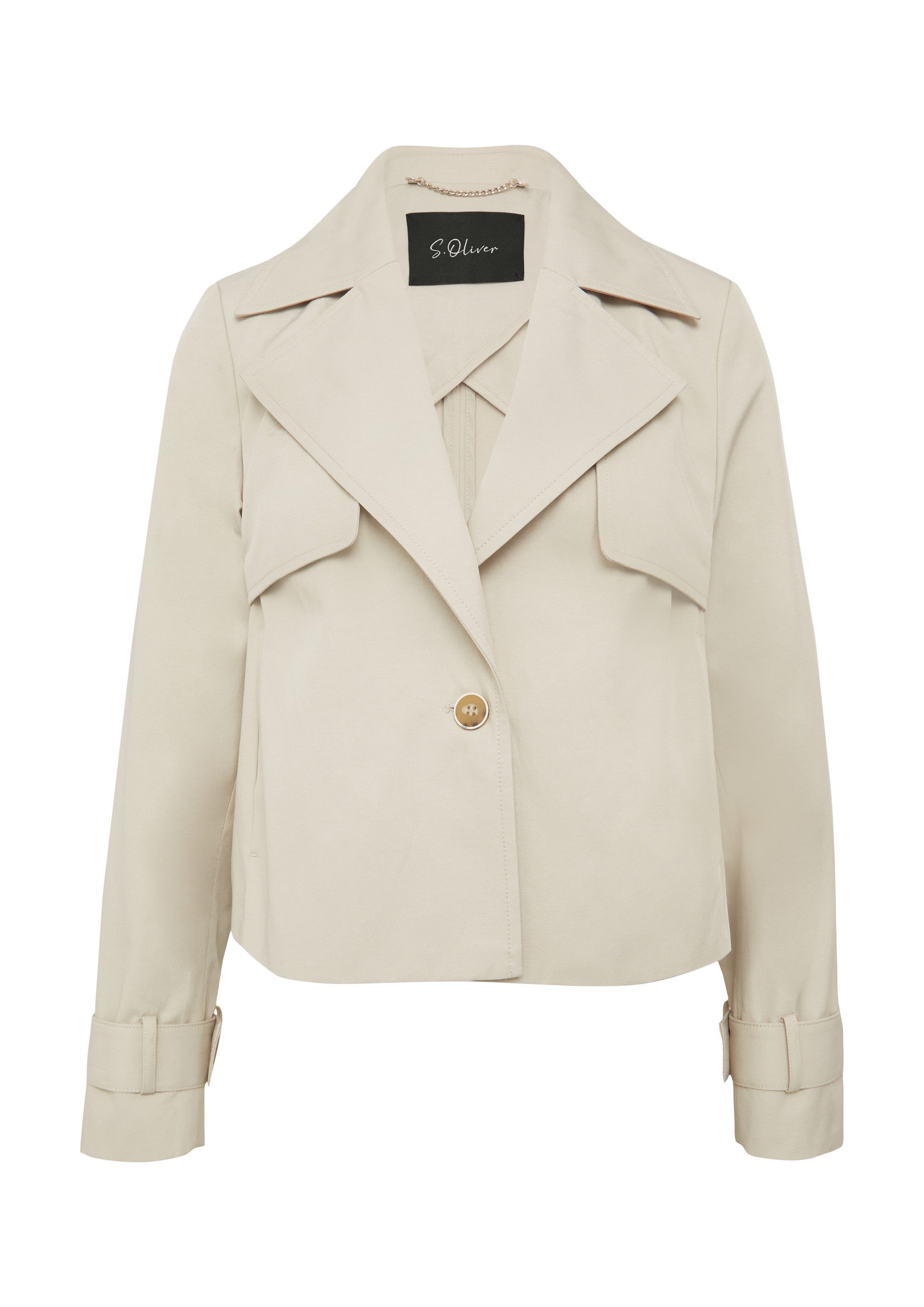 s.Oliver Funktionsjacke Outdoor-Jacke Verkürzte Relaxed-Fit-Jacke im Trench günstig online kaufen