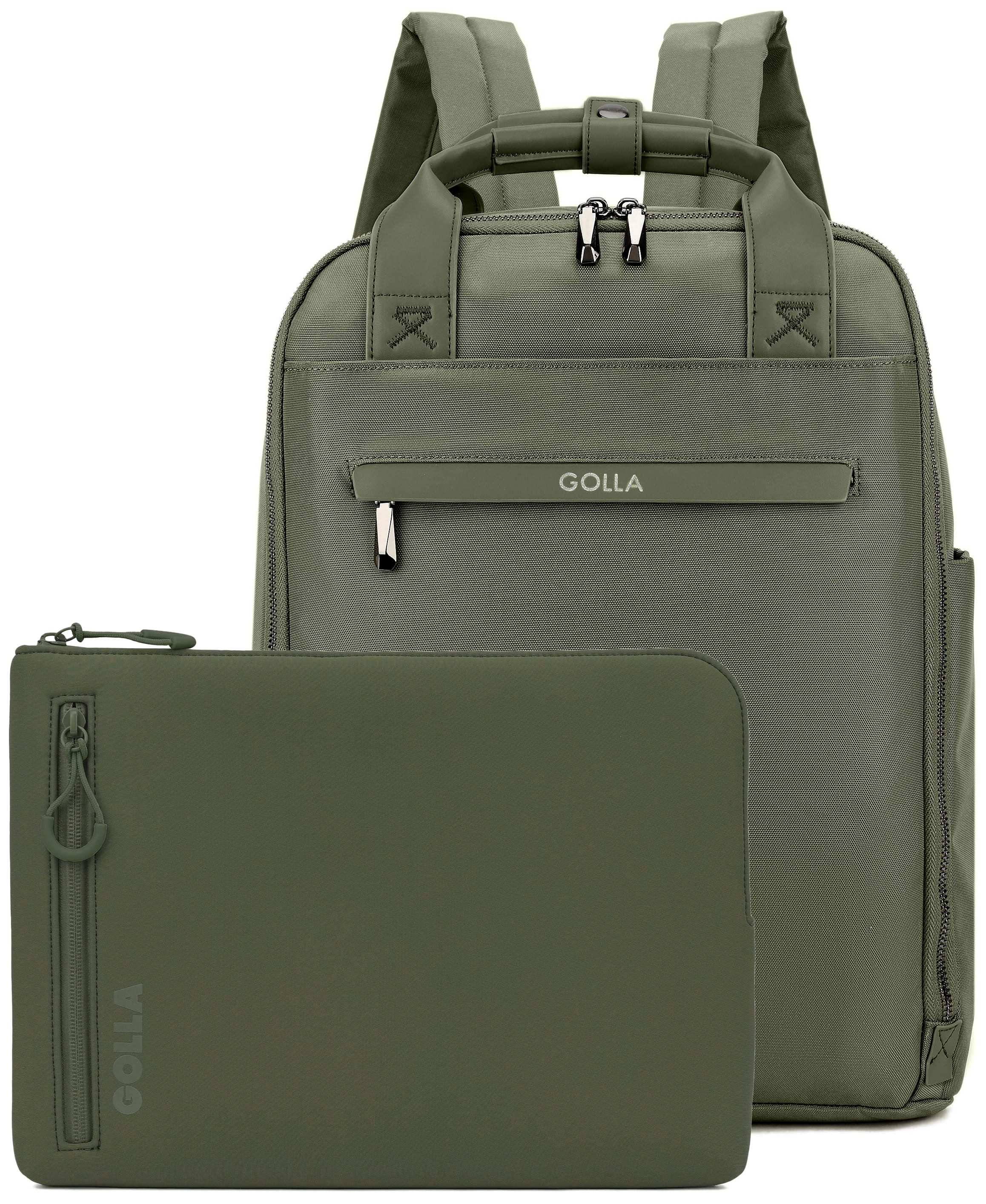 GOLLA Aufkleber Golla Laptop Rucksack Orion 13 l + Laptoptasche 14 Zoll (green / grün)