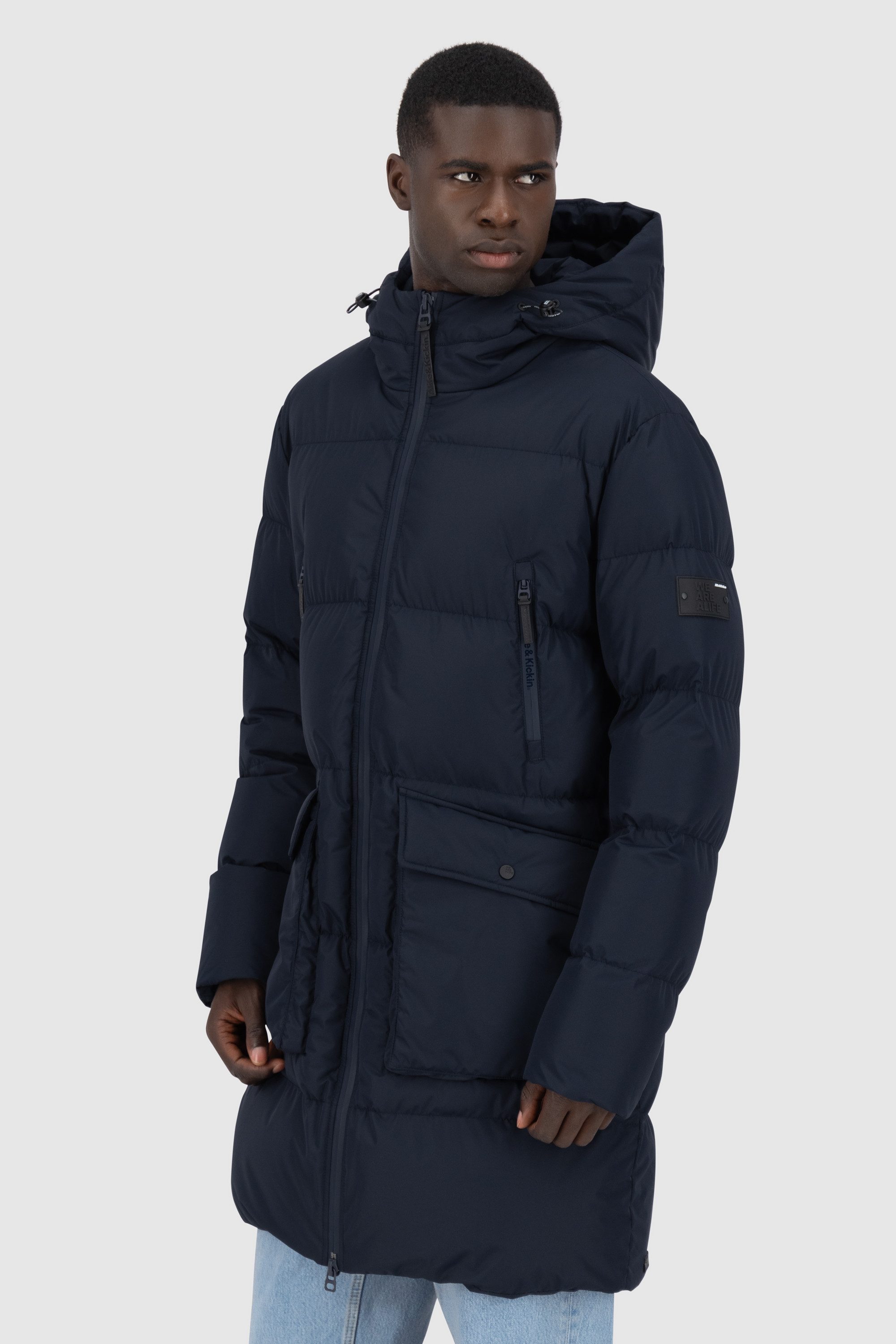 Alife & Kickin Steppjacke Herren NinoAK A Steppjacke, Winterjacke, gefütterte Jacke lange Jacke mit gefütterter Kapuze und bequemer Schnittform