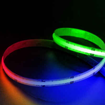 TechnoCLEAN LED Lichtleiste COB LED RGB Lichtstreifen 5 m, LED Strip, Streifen, RGB Lichtleiste, LED fest integriert, alle Farben