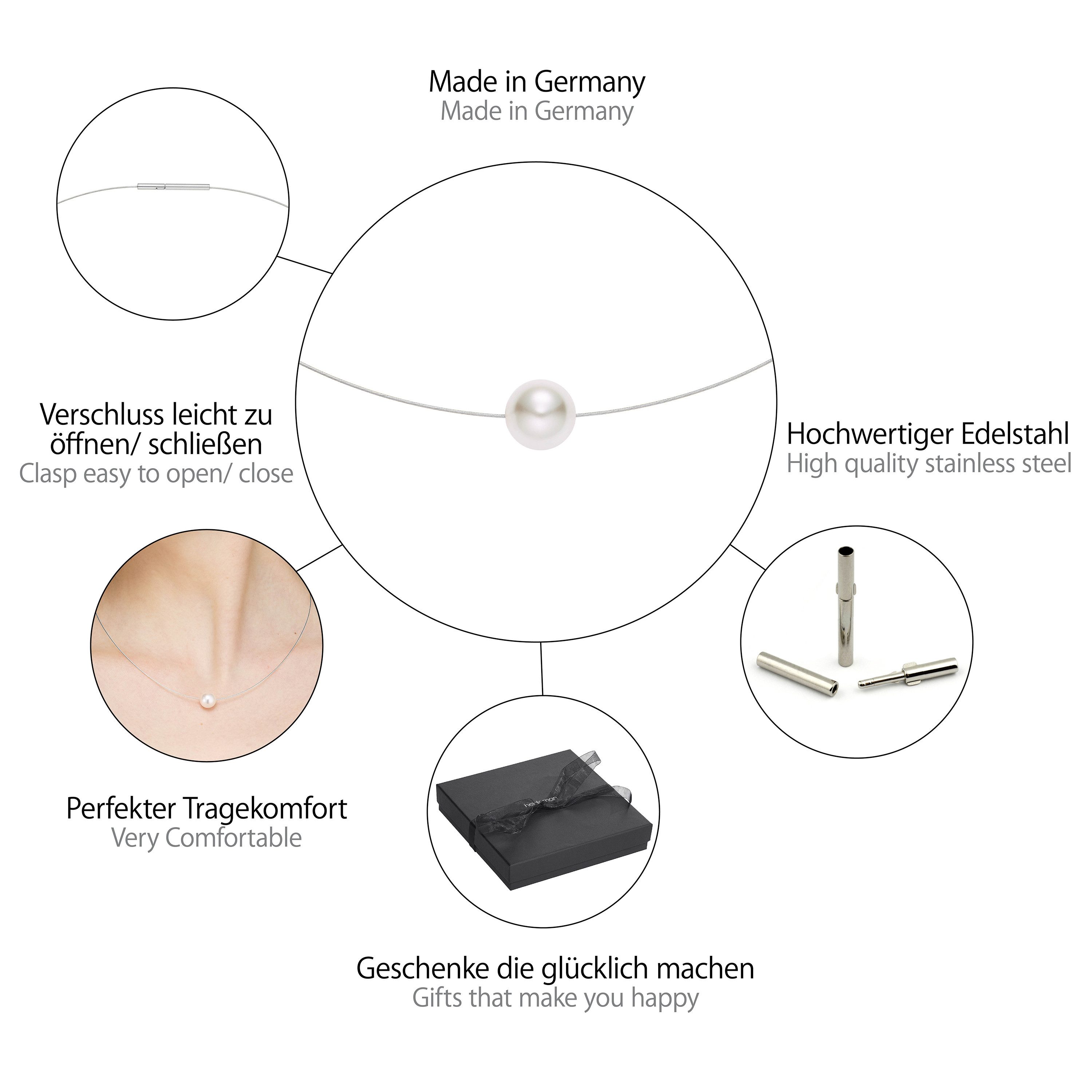 Heideman Collier Florere Single silberfarben glanzmatt (keine Angabe, inkl. Geschenkverpackung), mit einer Perle
